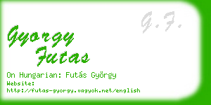 gyorgy futas business card